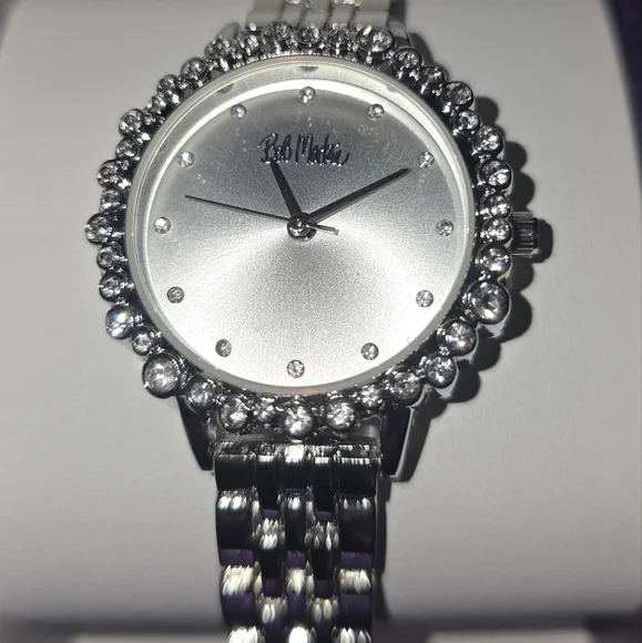 Bob Mackie Silver Mens And Womens Watch Set
